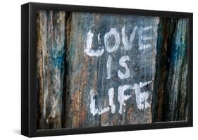 Love is Life Graffiti-null-Framed Poster