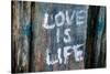 Love is Life Graffiti-null-Stretched Canvas