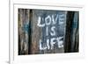 Love is Life Graffiti-null-Framed Photo