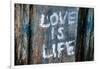 Love is Life Graffiti-null-Framed Photo