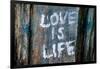 Love is Life Graffiti-null-Framed Photo