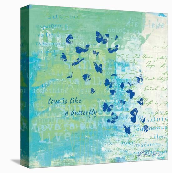 Love is Like a Butterfly-Anna Flores-Stretched Canvas