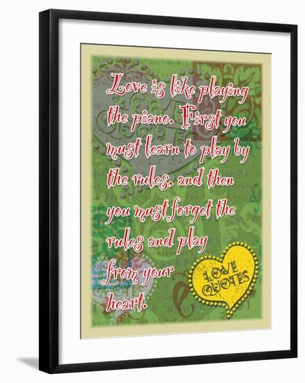 Love Is Like Playing the Piano-Cathy Cute-Framed Giclee Print