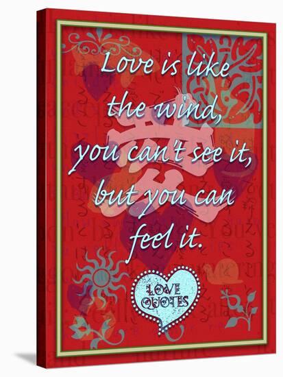 Love Is Like the Wind-Cathy Cute-Stretched Canvas