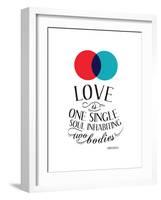 Love Is One Single Soul Inhabiting Two Bodies-null-Framed Art Print