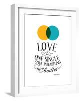 Love Is One Single Soul Inhabiting Two Bodies-null-Framed Art Print