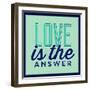 Love Is the Answer 1-Lorand Okos-Framed Art Print