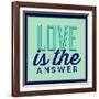 Love Is the Answer 1-Lorand Okos-Framed Art Print