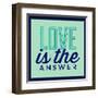 Love Is the Answer 1-Lorand Okos-Framed Art Print