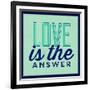 Love Is the Answer 1-Lorand Okos-Framed Art Print