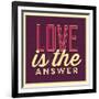 Love Is the Answer-Lorand Okos-Framed Art Print