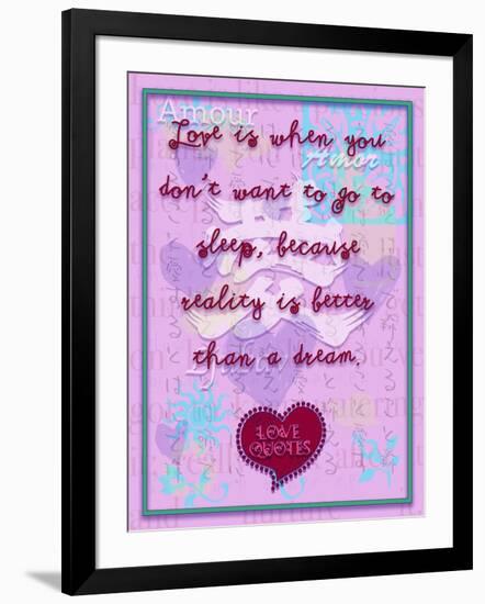 Love Is When You Don’T Want to Go to Sleep-Cathy Cute-Framed Giclee Print