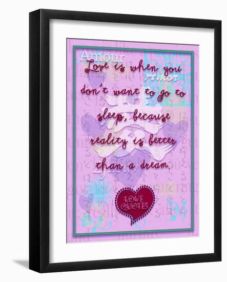 Love Is When You Don’T Want to Go to Sleep-Cathy Cute-Framed Giclee Print