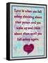 Love Is When You  Fall Asleep Thinking About-Cathy Cute-Framed Stretched Canvas