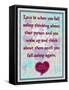 Love Is When You  Fall Asleep Thinking About-Cathy Cute-Framed Stretched Canvas