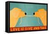 Love Is Yellow Goldens-Stephen Huneck-Framed Stretched Canvas