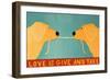 Love Is Yellow Goldens-Stephen Huneck-Framed Giclee Print