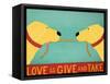 Love Is Yellow Yellow-Stephen Huneck-Framed Stretched Canvas