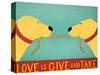 Love Is Yellow Yellow-Stephen Huneck-Stretched Canvas