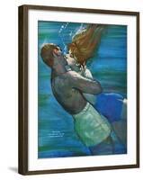 Love Isn't Logical - Saturday Evening Post "Leading Ladies", December 5, 1959 pg.23-Coby Whitmore-Framed Giclee Print