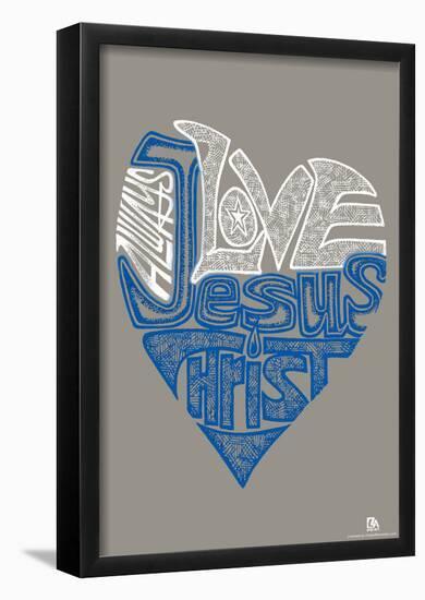 Love Jesus Text Poster-null-Framed Poster