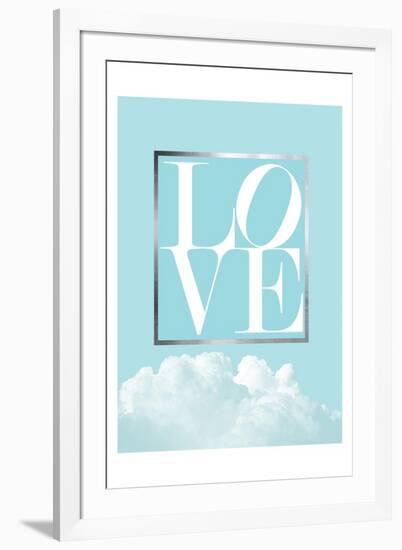 Love Joy Geo Turquoise 1-Urban Epiphany-Framed Art Print