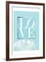 Love Joy Geo Turquoise 1-Urban Epiphany-Framed Art Print