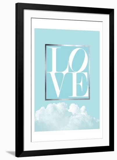 Love Joy Geo Turquoise 1-Urban Epiphany-Framed Art Print