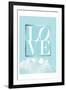 Love Joy Geo Turquoise 1-Urban Epiphany-Framed Art Print