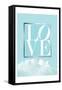 Love Joy Geo Turquoise 1-Urban Epiphany-Framed Stretched Canvas