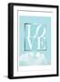 Love Joy Geo Turquoise 1-Urban Epiphany-Framed Art Print