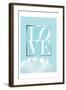 Love Joy Geo Turquoise 1-Urban Epiphany-Framed Art Print