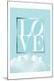 Love Joy Geo Turquoise 1-Urban Epiphany-Mounted Art Print