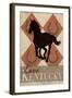 Love Kentucky - Argyle with Horse-Lantern Press-Framed Art Print