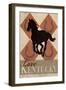 Love Kentucky - Argyle with Horse-Lantern Press-Framed Art Print