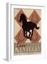 Love Kentucky - Argyle with Horse-Lantern Press-Framed Art Print