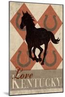 Love Kentucky - Argyle with Horse-Lantern Press-Mounted Art Print