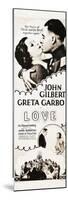 LOVE, l-r: Greta Garbo, John Gilbert on insert poster, 1927.-null-Mounted Premium Giclee Print