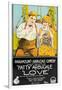 LOVE, l-r: Roscoe 'Fatty' Arbuckle, Winifred Westover on poster art, 1919-null-Framed Art Print