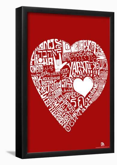 Love Languages Text Poster-null-Framed Poster