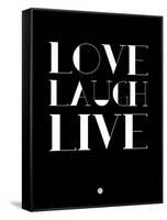 Love Laugh Live 1-NaxArt-Framed Stretched Canvas