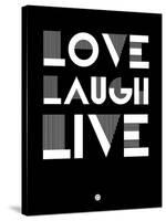 Love Laugh Live 2-NaxArt-Stretched Canvas