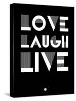 Love Laugh Live 2-NaxArt-Stretched Canvas