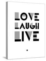 Love Laugh Live 3-NaxArt-Stretched Canvas