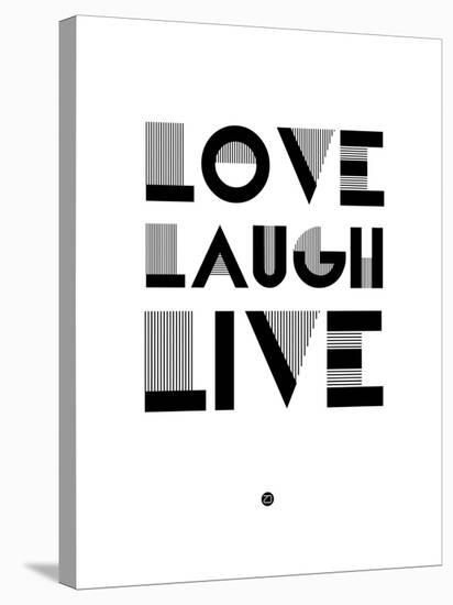 Love Laugh Live 3-NaxArt-Stretched Canvas