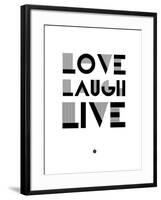 Love Laugh Live 3-NaxArt-Framed Art Print