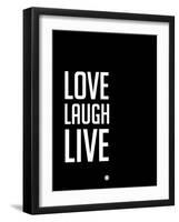 Love Laugh Live Black-NaxArt-Framed Art Print