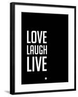 Love Laugh Live Black-NaxArt-Framed Art Print