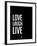 Love Laugh Live Black-NaxArt-Framed Art Print