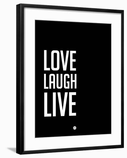 Love Laugh Live Black-NaxArt-Framed Art Print